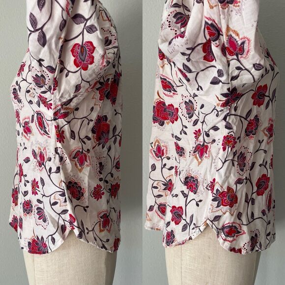 Xirena Floral Pullover Blouse Silk Blend long sleeve size XS, Casual, breathable - Picture 5 of 9